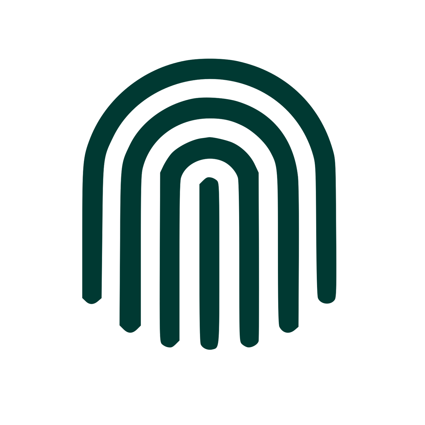 Fingerprint Arch Logo #003932