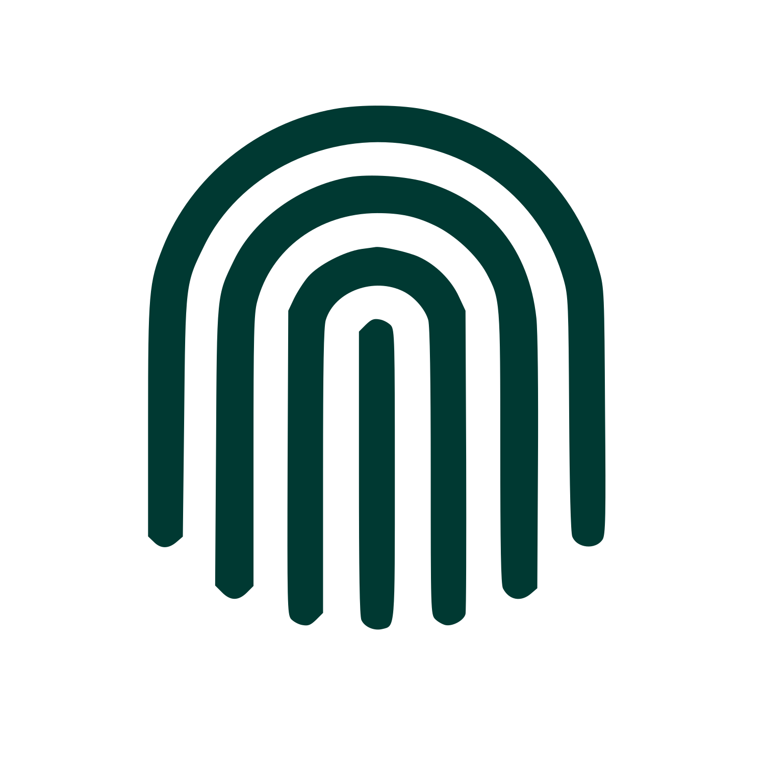 Fingerprint Arch Logo #003932