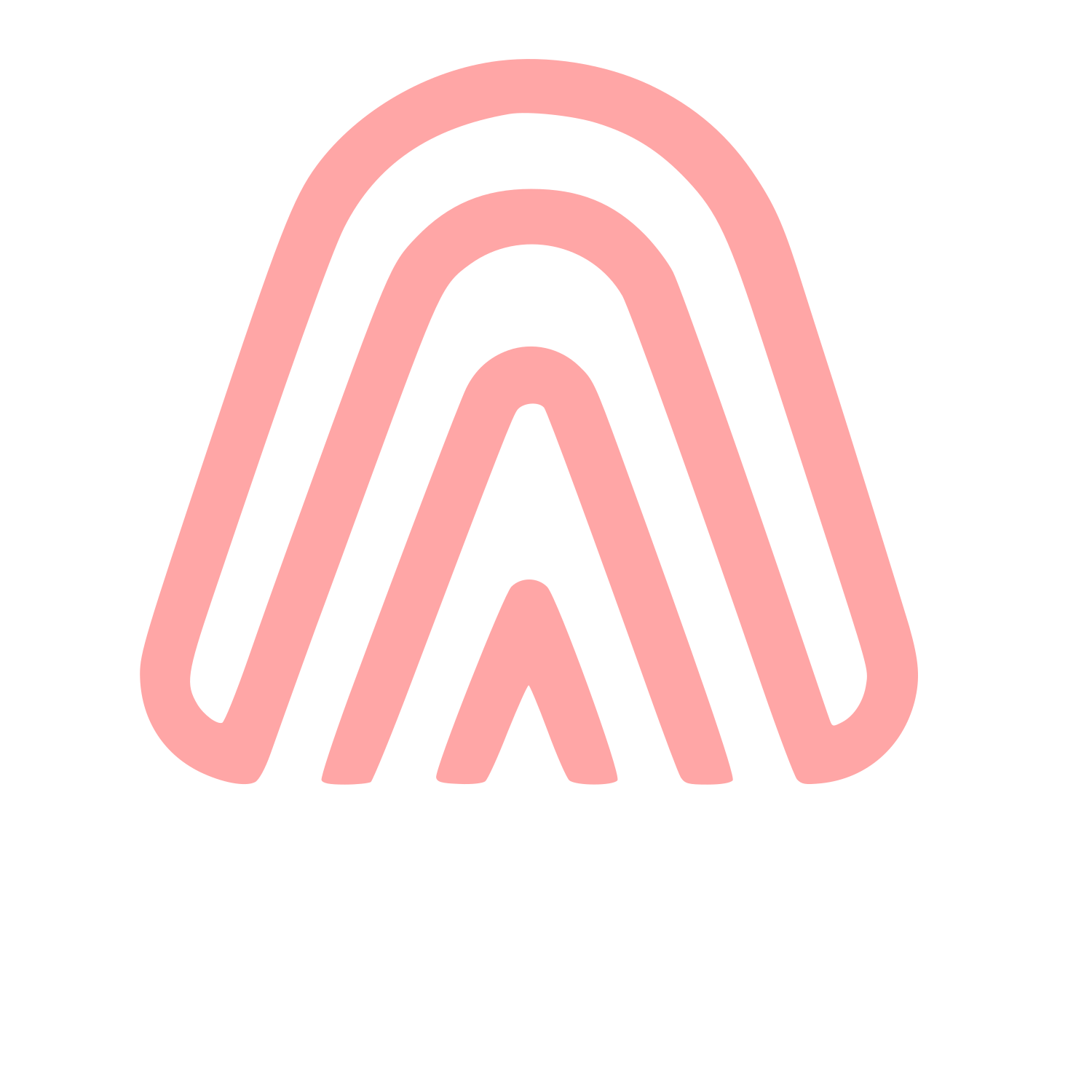 Arch Fingerprint Monoline Logo #ffa6a6
