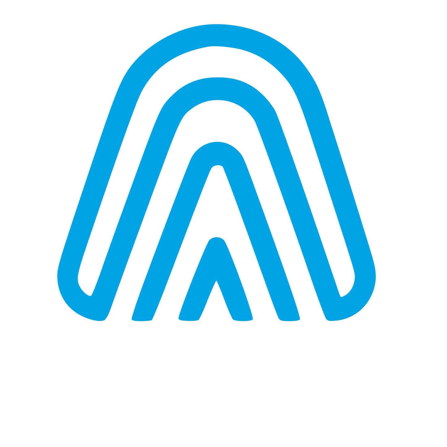 Arch Fingerprint Monoline Logo #00a3e4