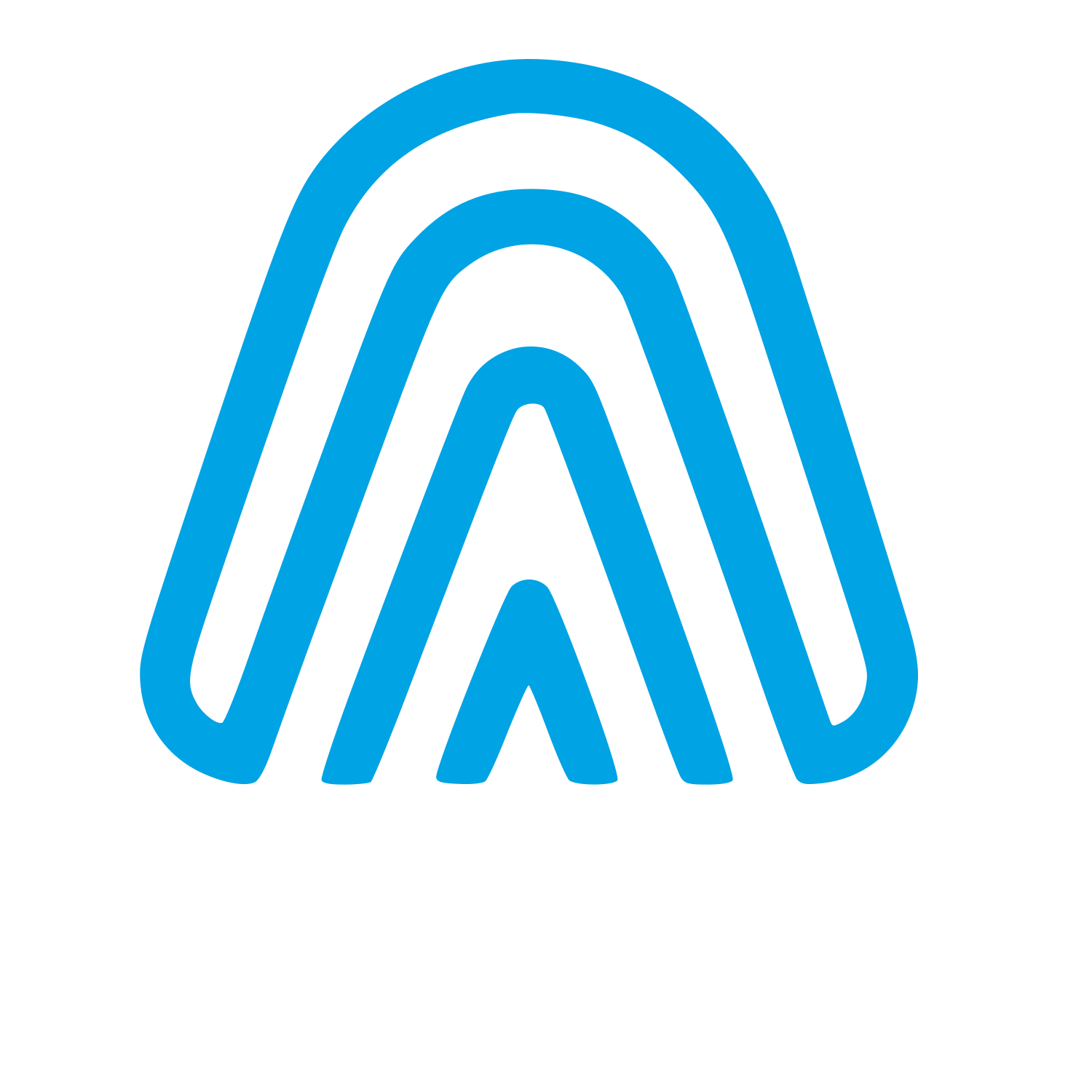 Arch Fingerprint Monoline Logo #00a3e4