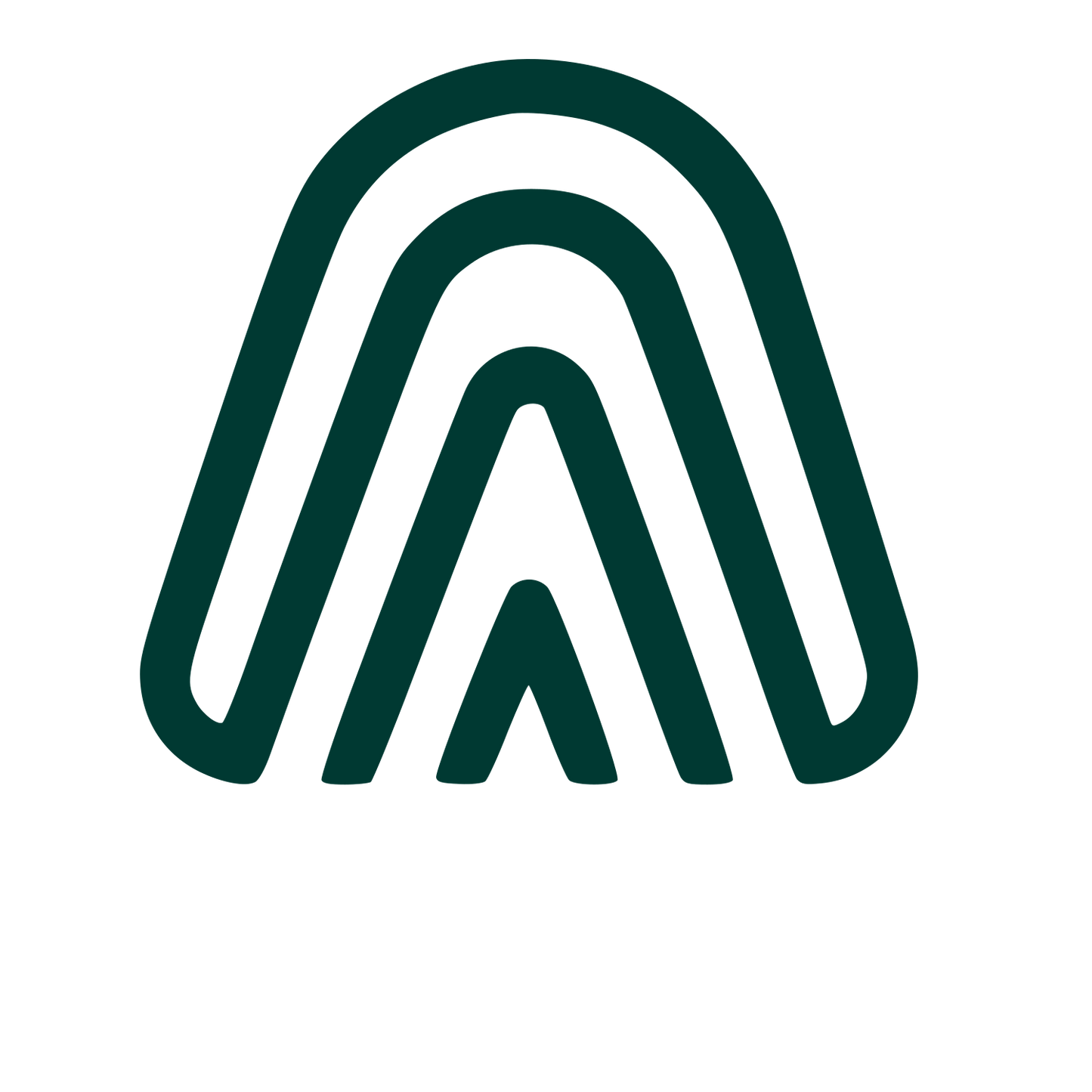 Arch Fingerprint Monoline Logo #003932