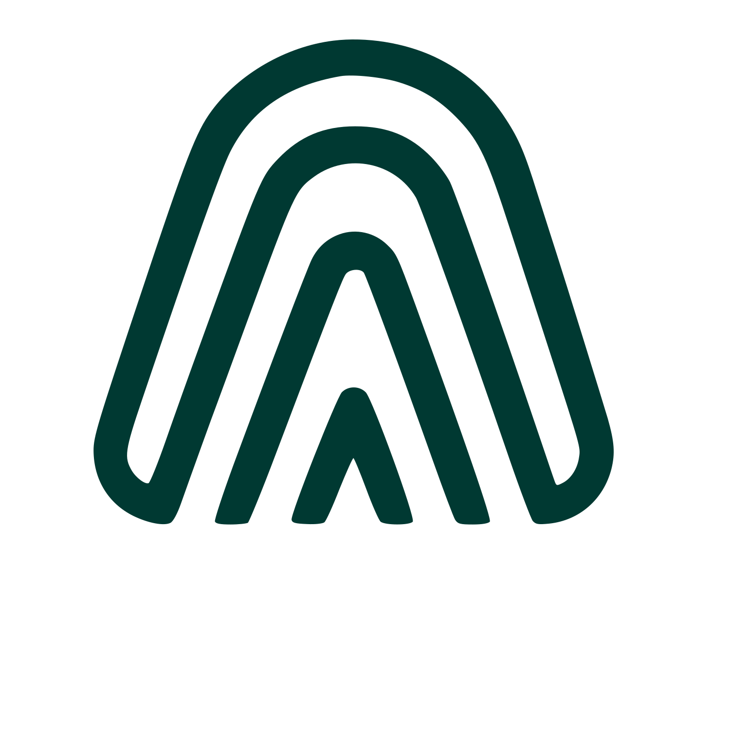 Arch Fingerprint Monoline Logo #003932