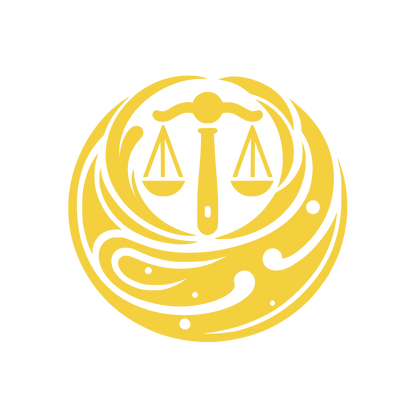 Justice and Harmony Circular Logo #F4D03F
