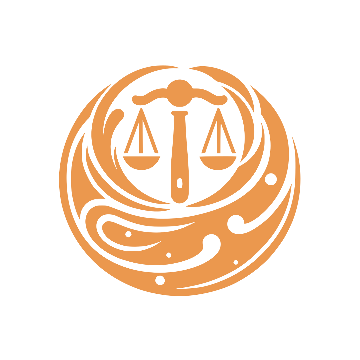Justice and Harmony Circular Logo #EB984E