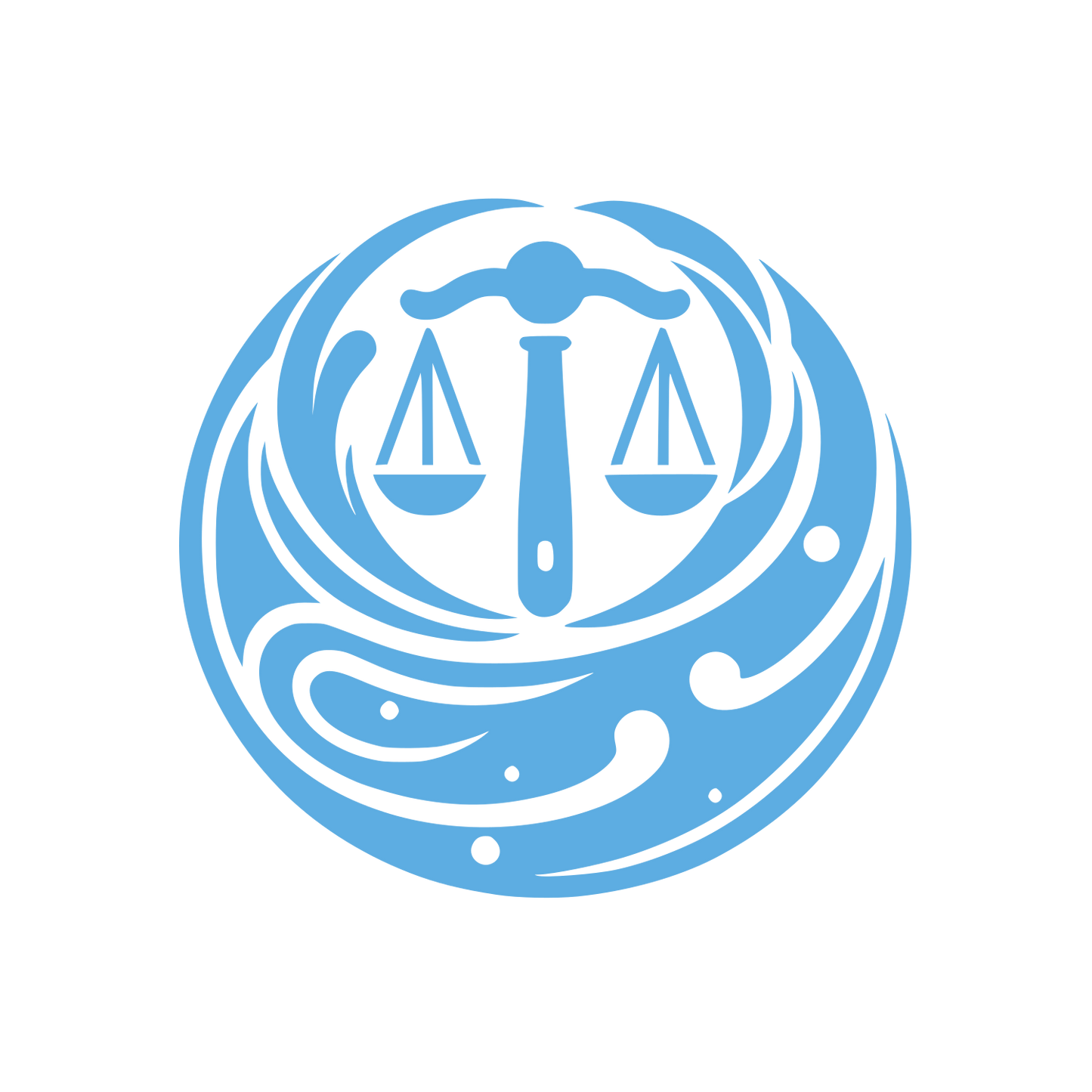 Justice and Harmony Circular Logo #5DADE2