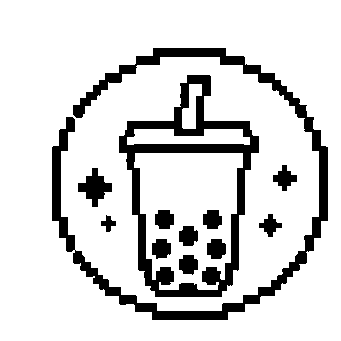 Pixel Bubble Tea Logo