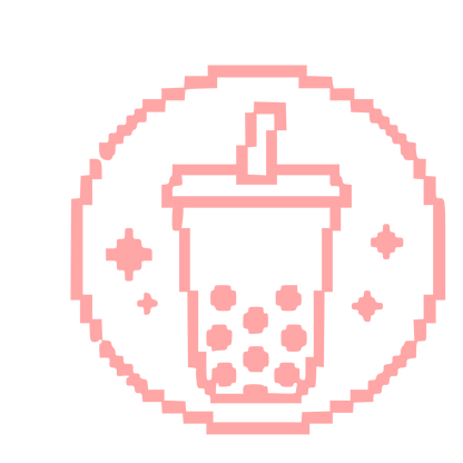 Pixel Bubble Tea Logo #ffa6a6