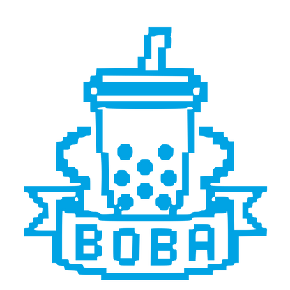 Pixel Boba Tea Logo #00a3e4