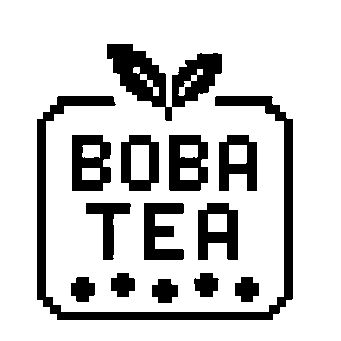 Pixel Boba Tea Logo