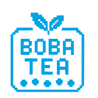 Pixel Boba Tea Logo #00a3e4