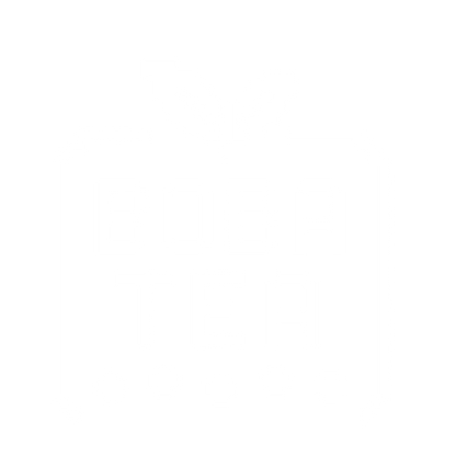 Pixel Boba Tea Logo #ffffff