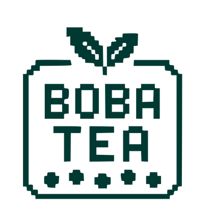 Pixel Boba Tea Logo #003932