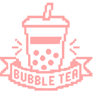 Pixel Bubble Tea Logo #ffa6a6