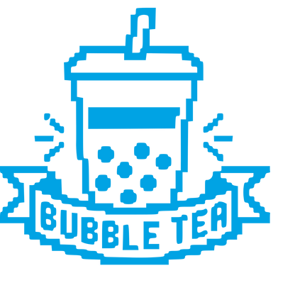 Pixel Bubble Tea Logo #00a3e4