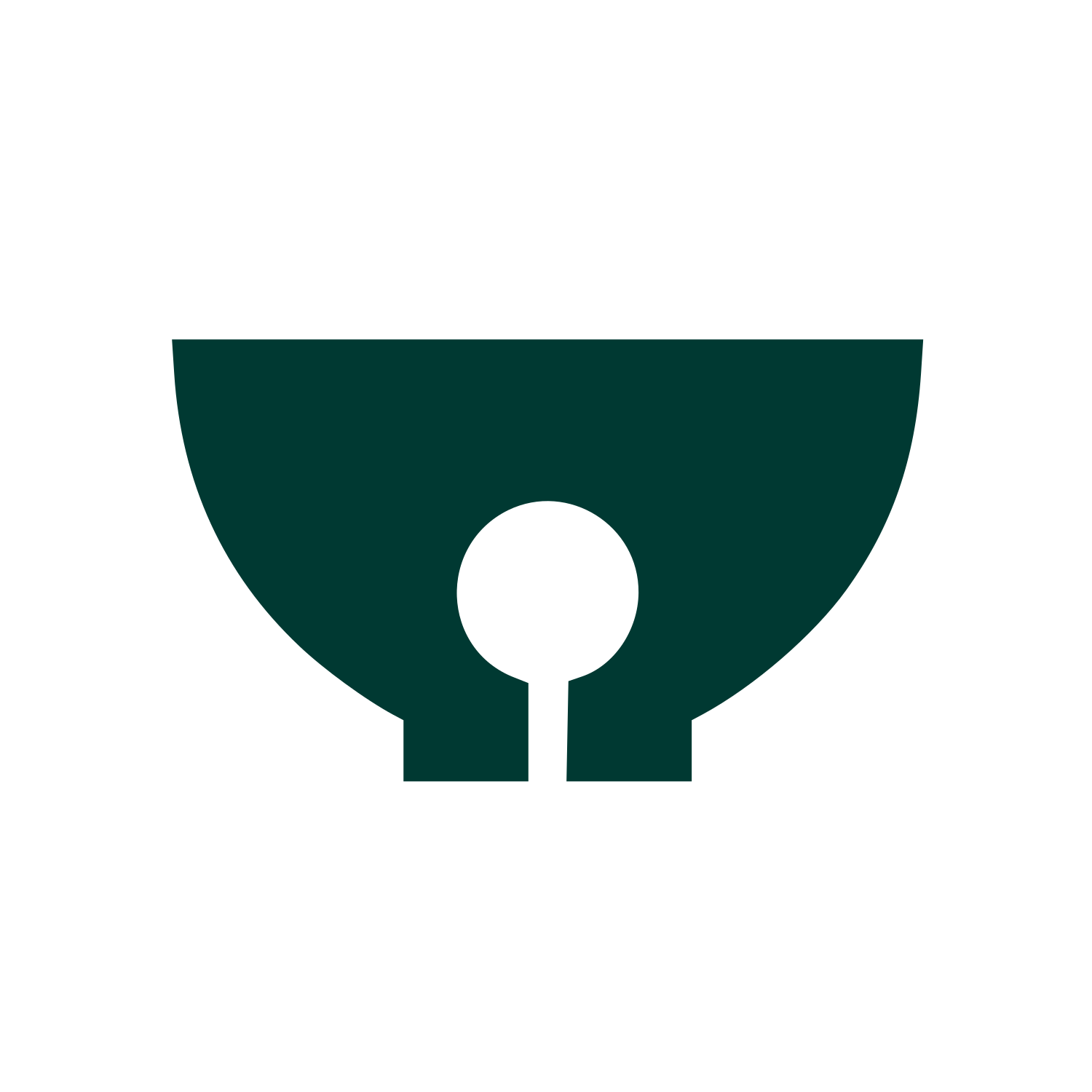 Matcha Bowl Keyhole Logo #003932