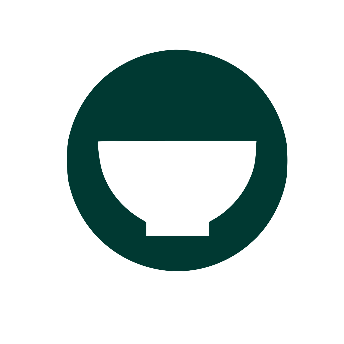 Matcha Bowl Circle Logo #003932