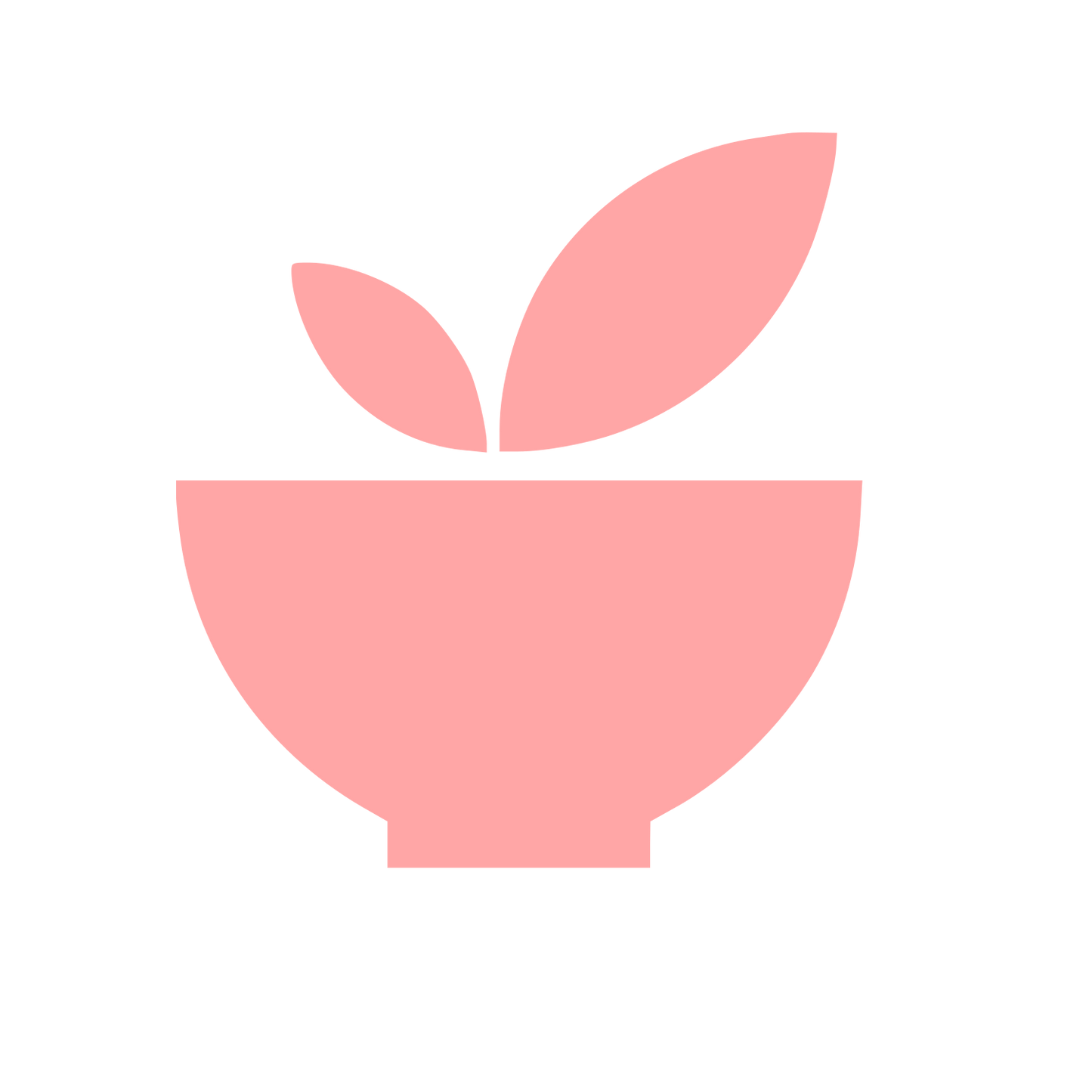 Matcha Bowl Leaf Logo #ffa6a6