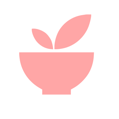 Matcha Bowl Leaf Logo #ffa6a6