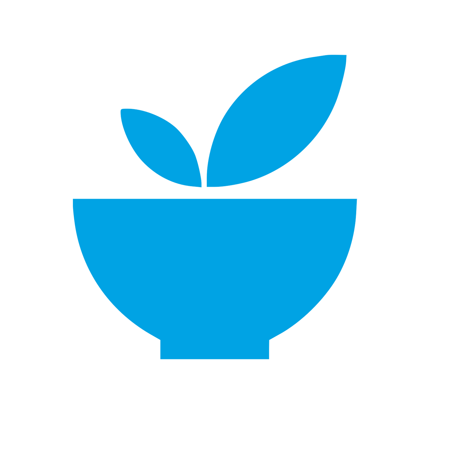 Matcha Bowl Leaf Logo #00a3e4