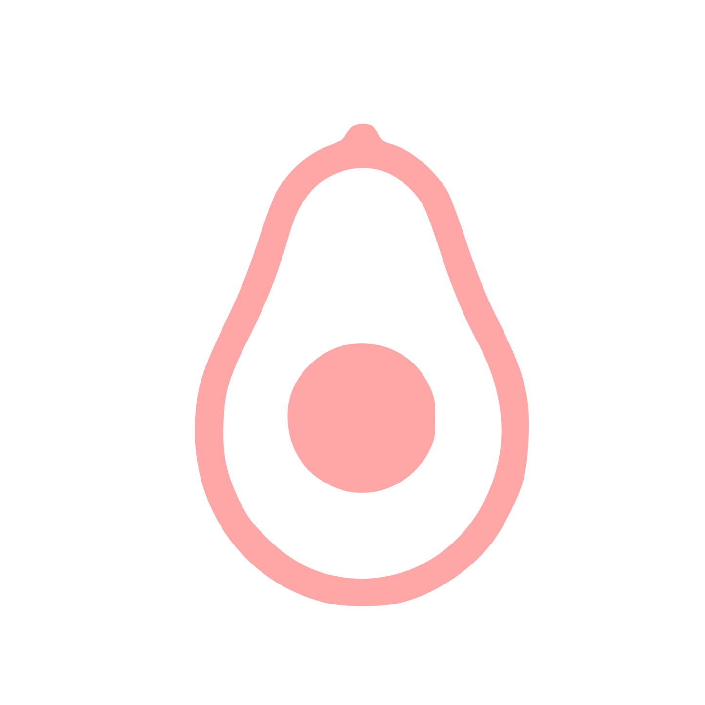 Avocado Pictogram Logo #ffa6a6