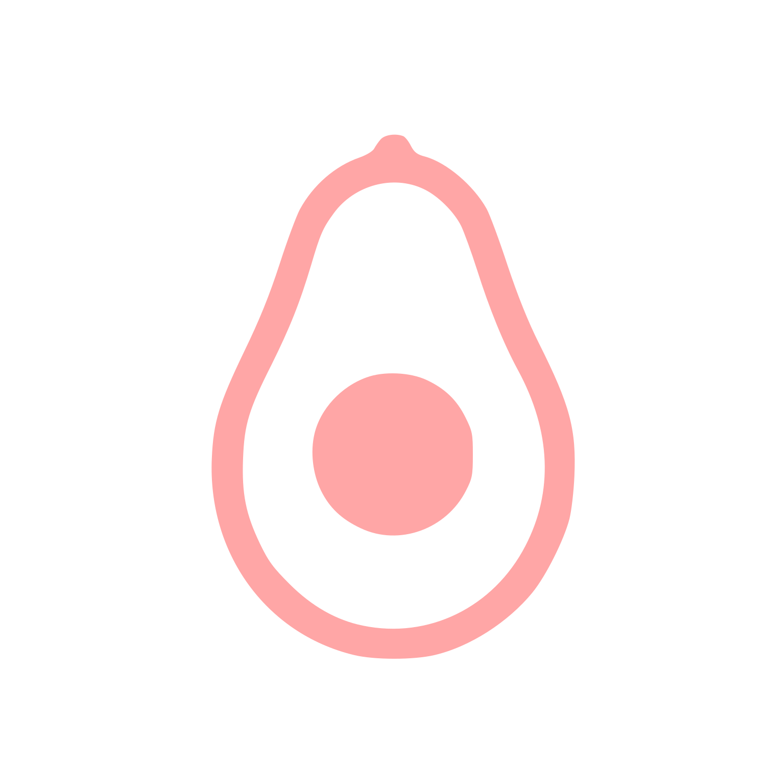 Avocado Pictogram Logo #ffa6a6