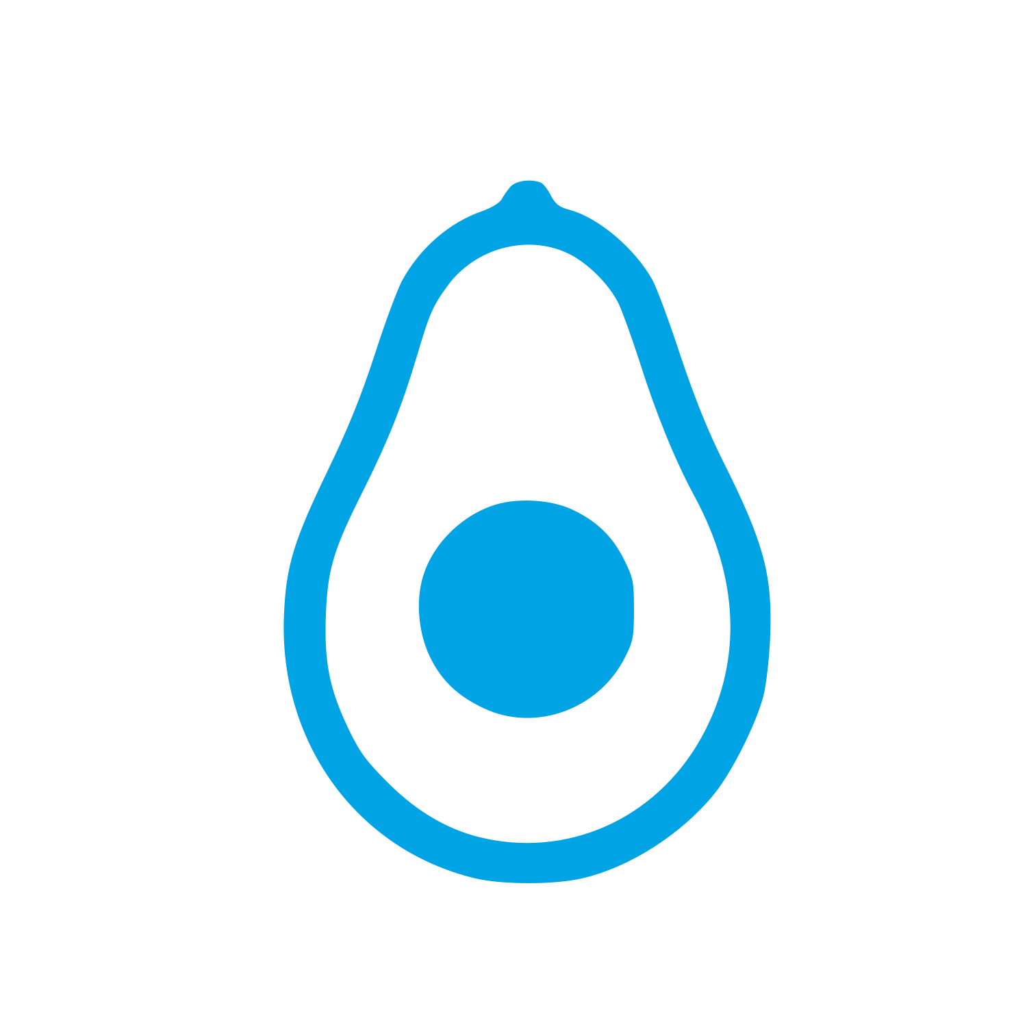 Avocado Pictogram Logo #00a3e4