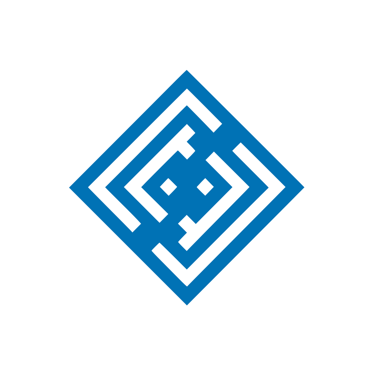 Interlocking Maze Pattern Logo #0072B5