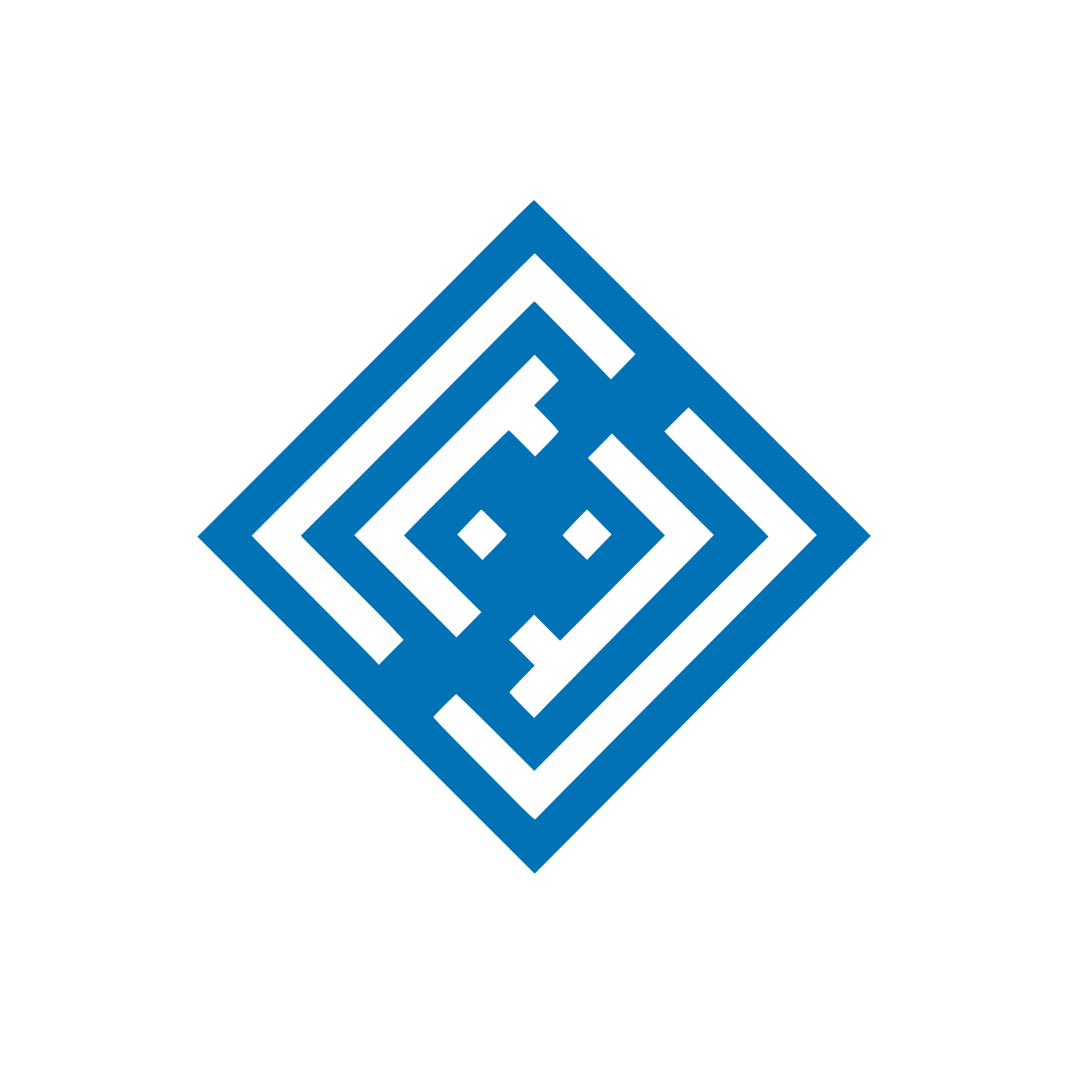 Interlocking Maze Pattern Logo #0072B5