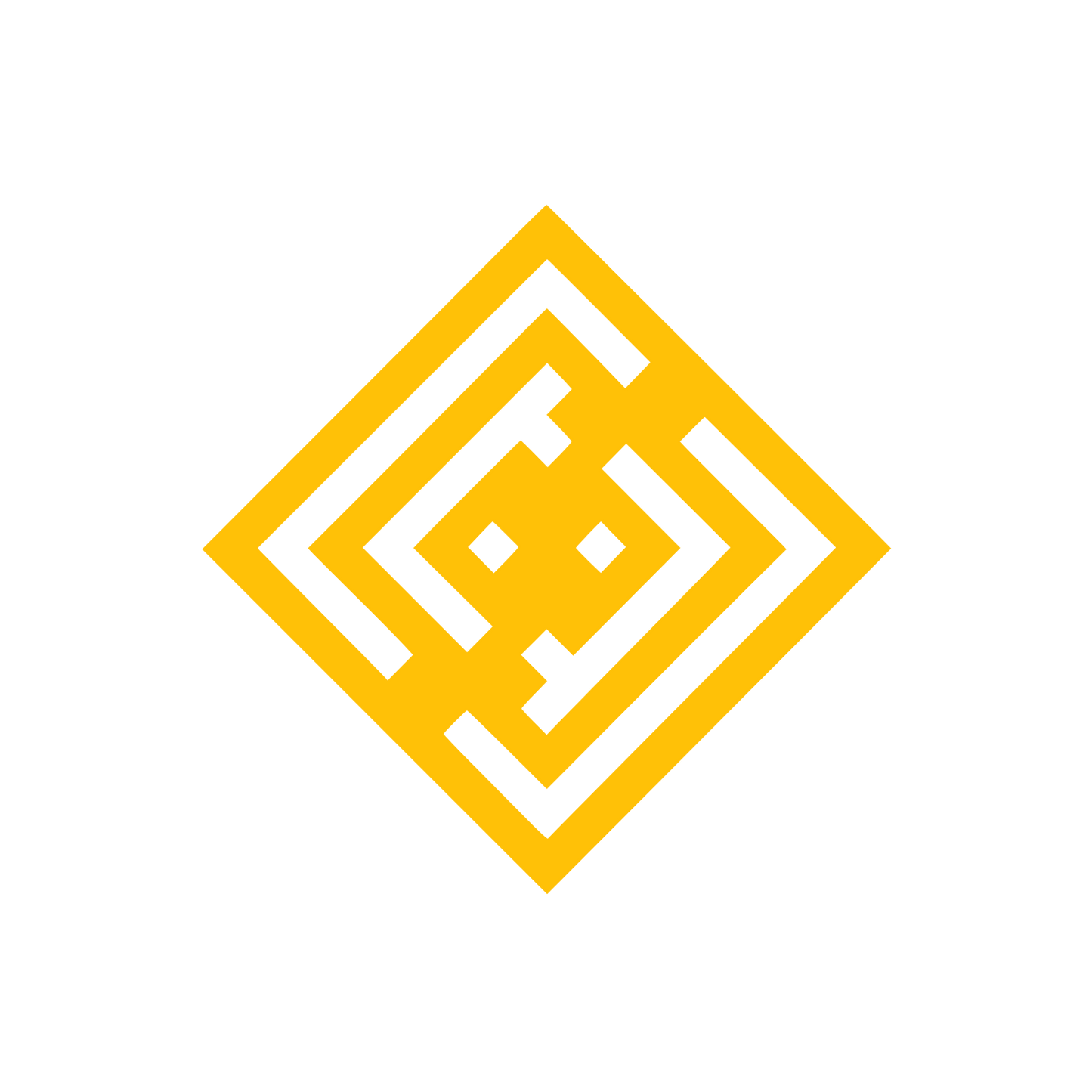 Interlocking Maze Pattern Logo #FFC107