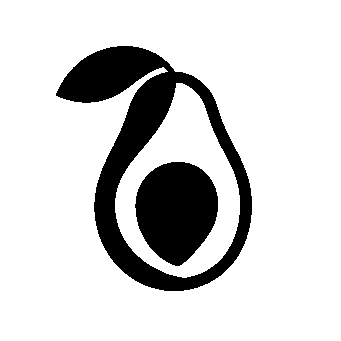 Avocado Half Pictogram Logo