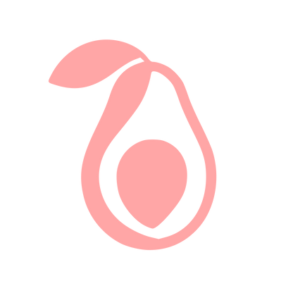 Avocado Half Pictogram Logo #ffa6a6