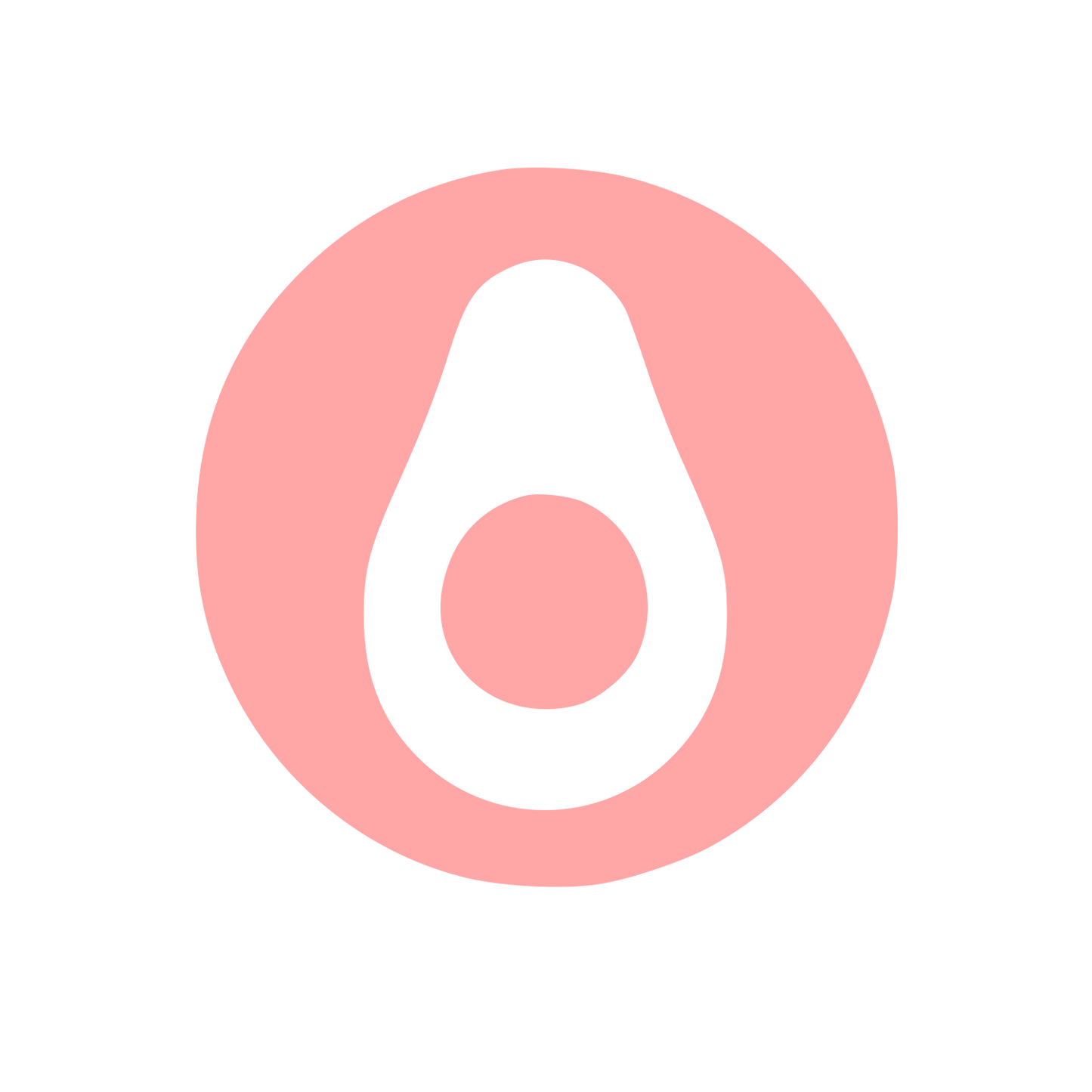 Avocado Pictogram Circle Logo #ffa6a6
