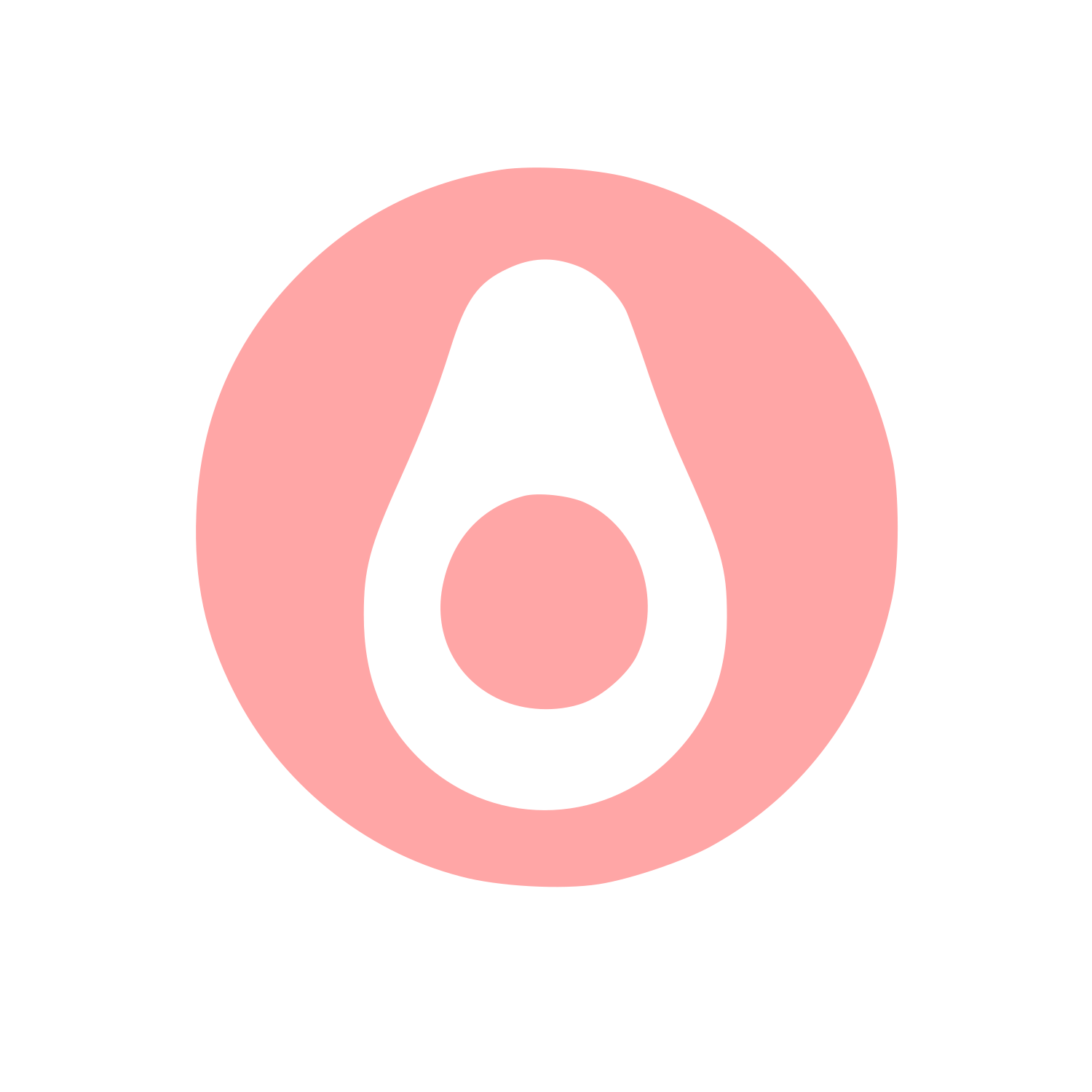 Avocado Pictogram Circle Logo #ffa6a6