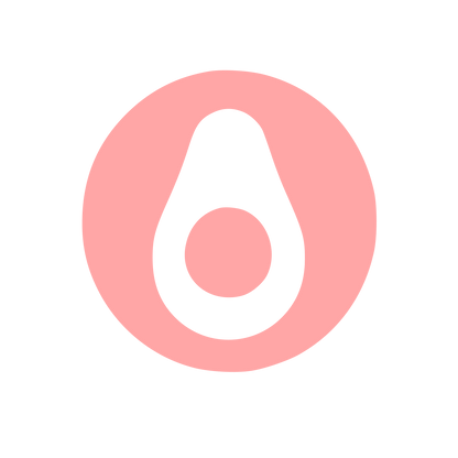 Avocado Pictogram Circle Logo #ffa6a6