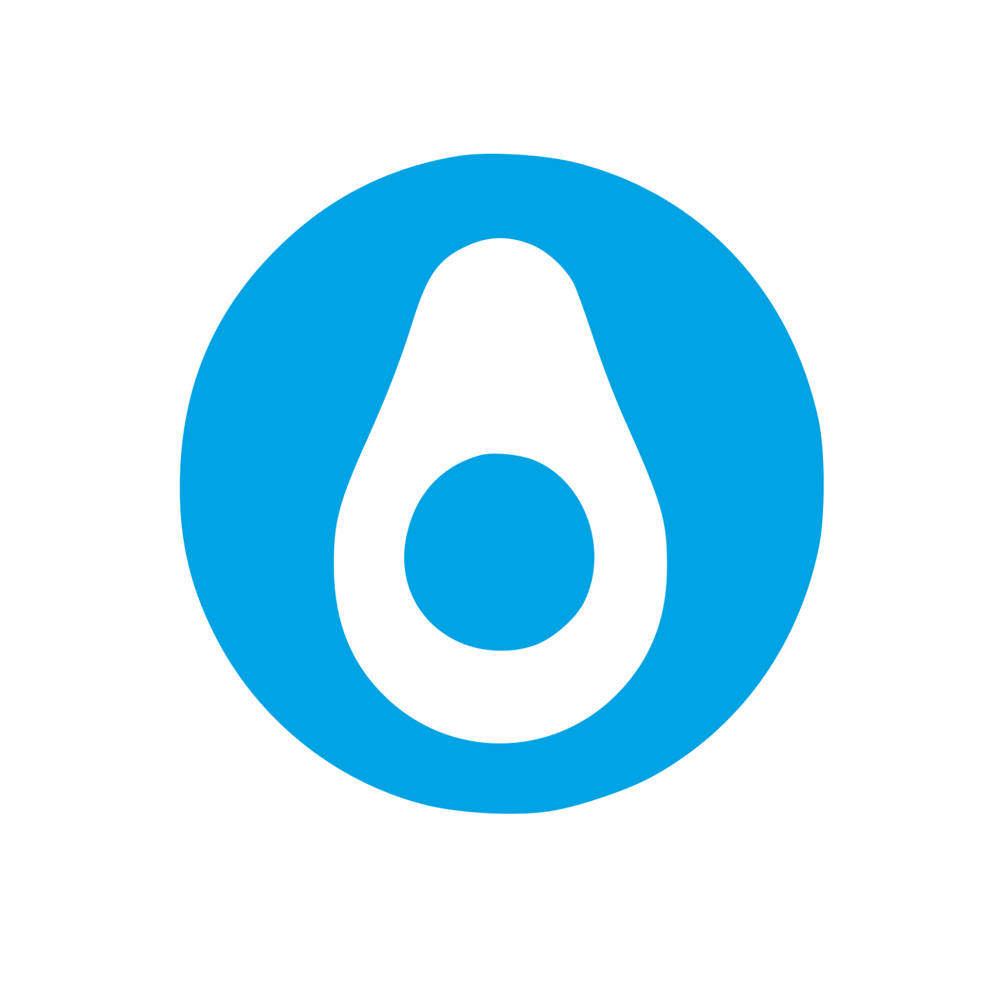 Avocado Pictogram Circle Logo #00a3e4