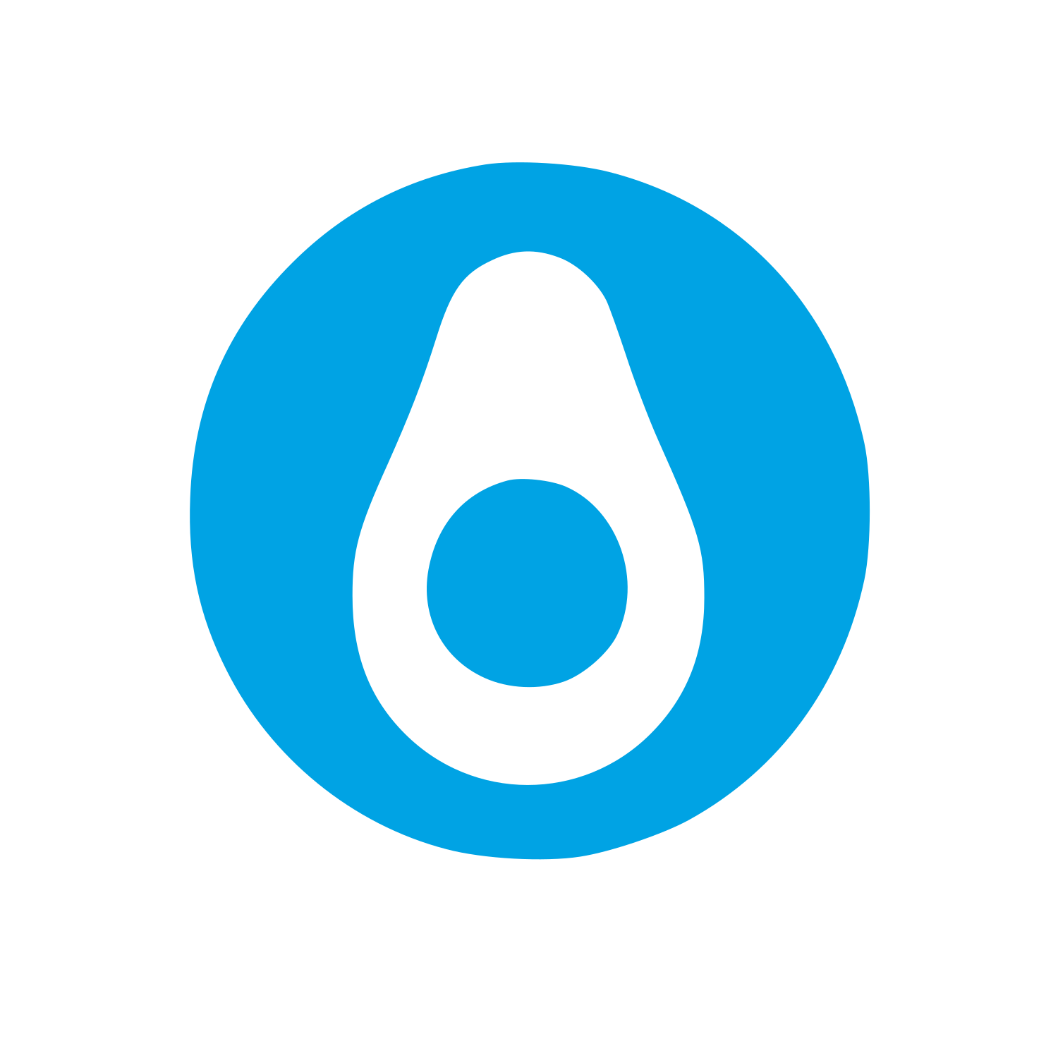 Avocado Pictogram Circle Logo #00a3e4
