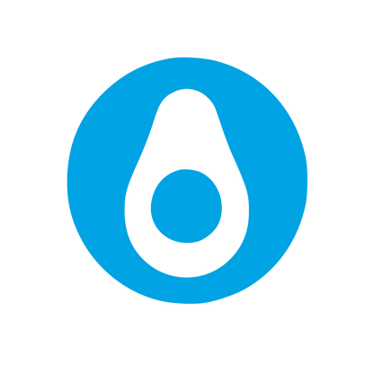 Avocado Pictogram Circle Logo #00a3e4