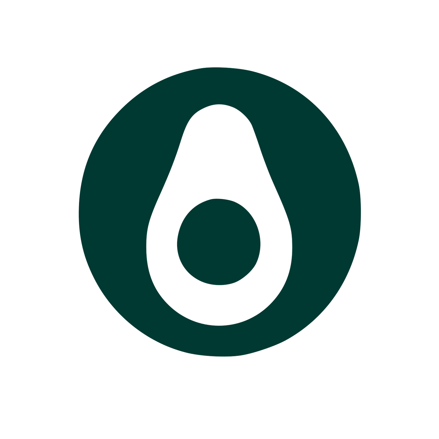 Avocado Pictogram Circle Logo #003932