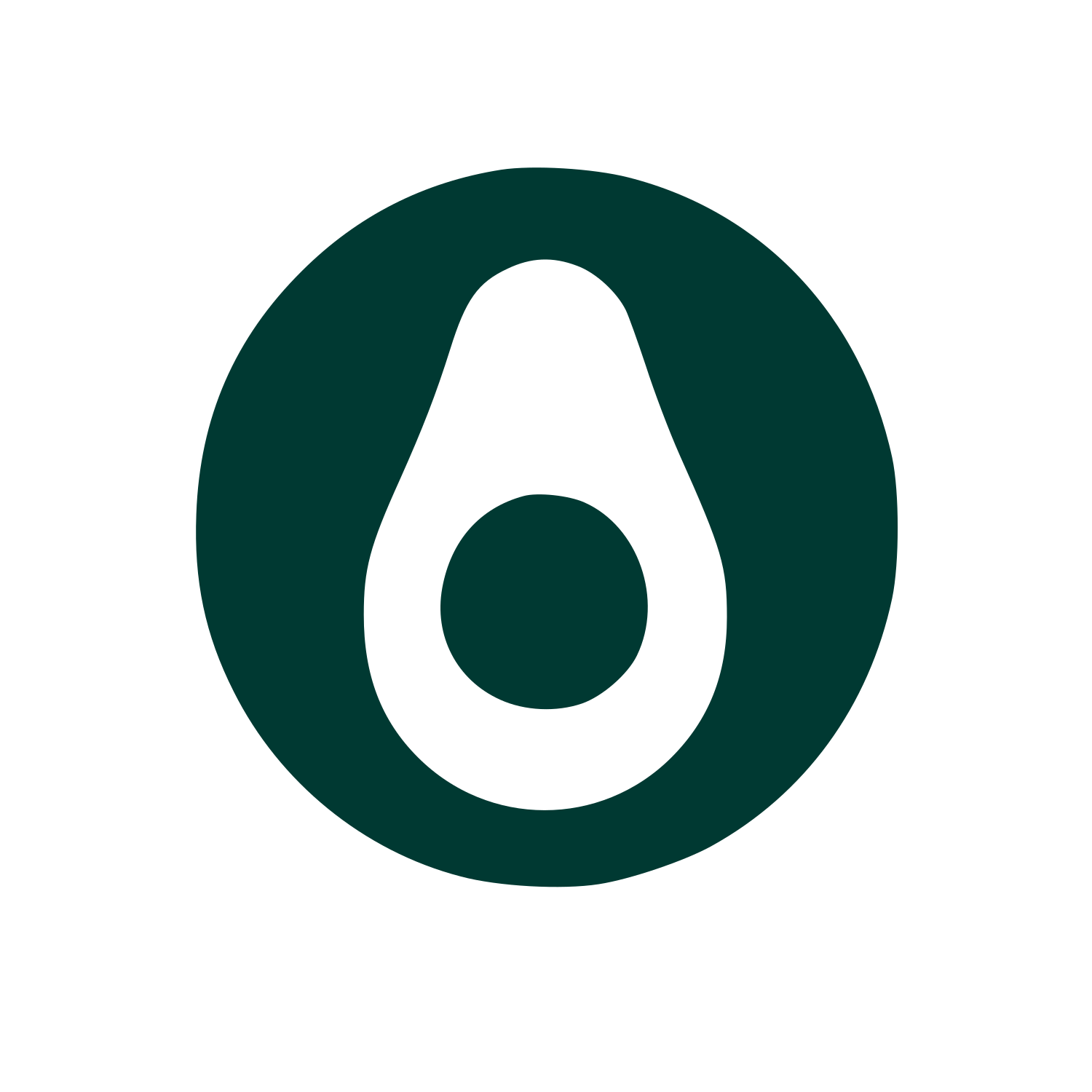 Avocado Pictogram Circle Logo #003932