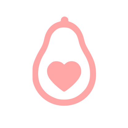 Avocado Heart Logo #ffa6a6