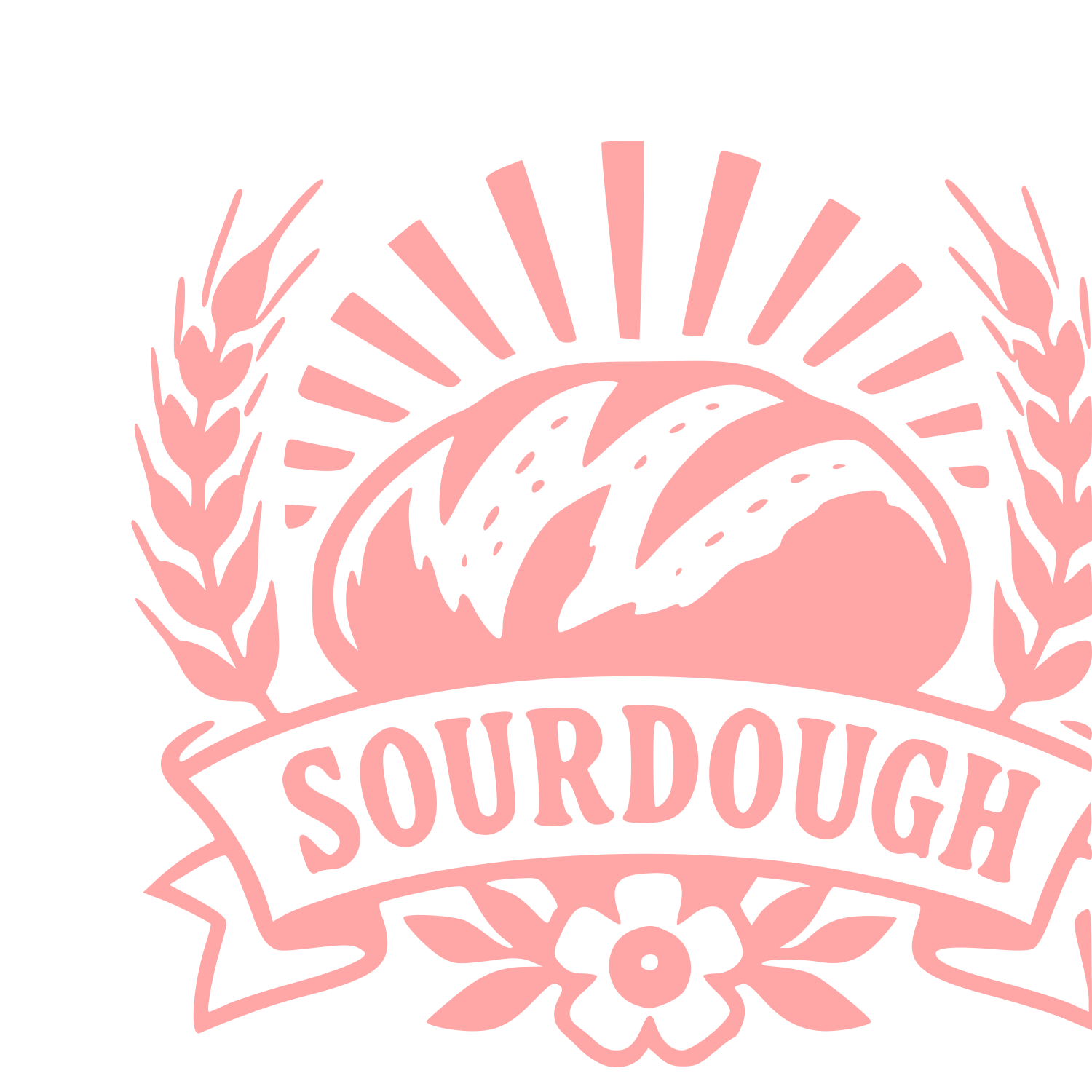 Sourdough Bread Tattoo Logo #ffa6a6