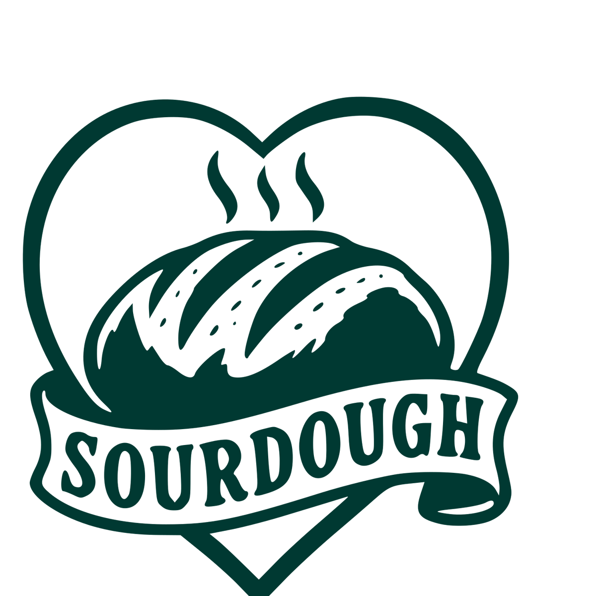 Sourdough Bread Heart Logo #003932