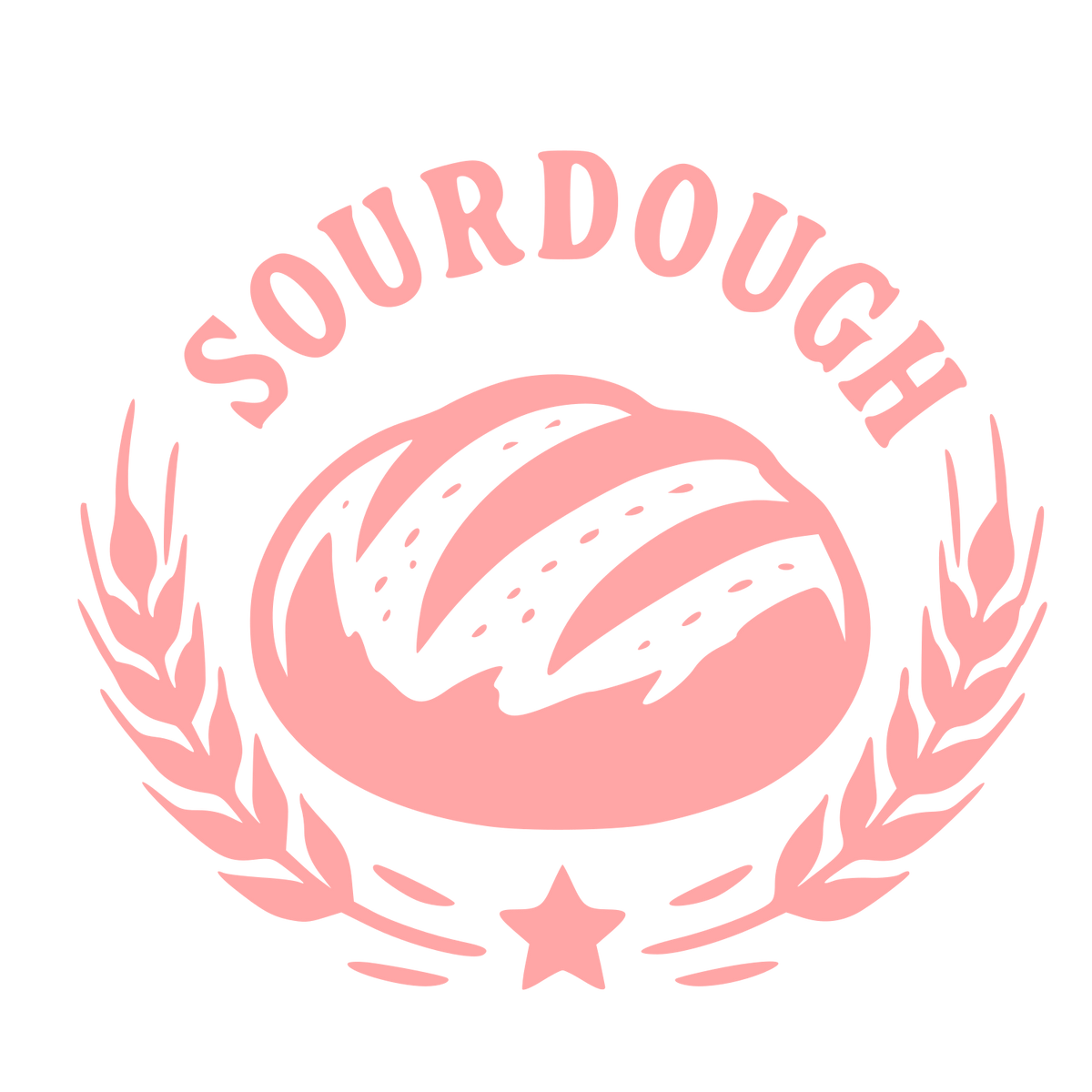 Sourdough Bread Emblem Logo #ffa6a6
