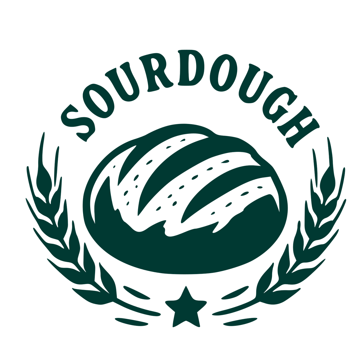 Sourdough Bread Emblem Logo #003932