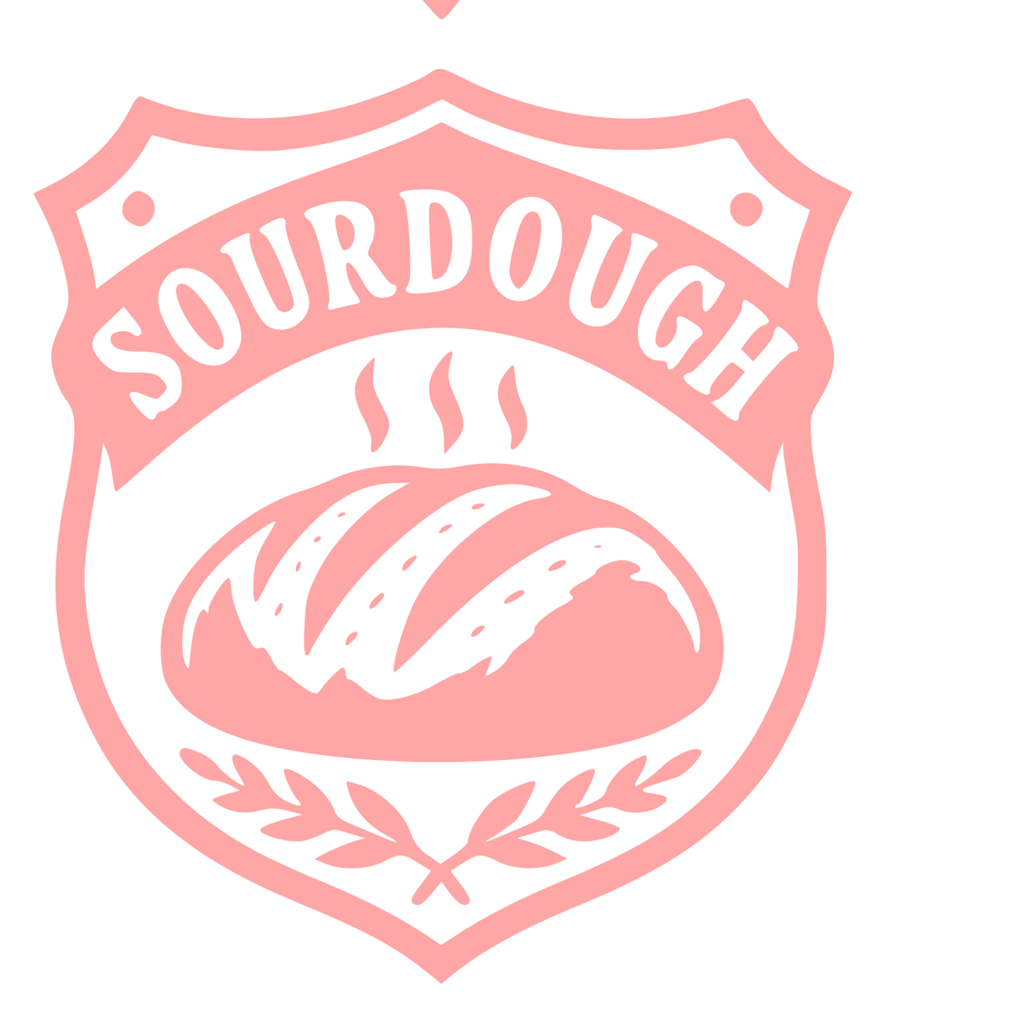 Sourdough Bread Badge Logo #ffa6a6