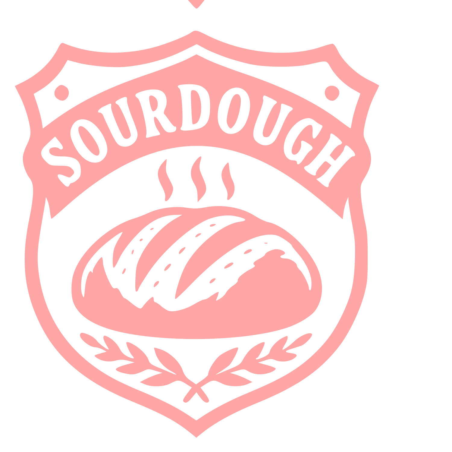 Sourdough Bread Badge Logo #ffa6a6