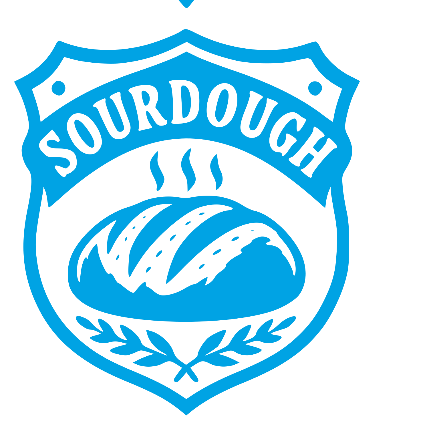 Sourdough Bread Badge Logo #00a3e4