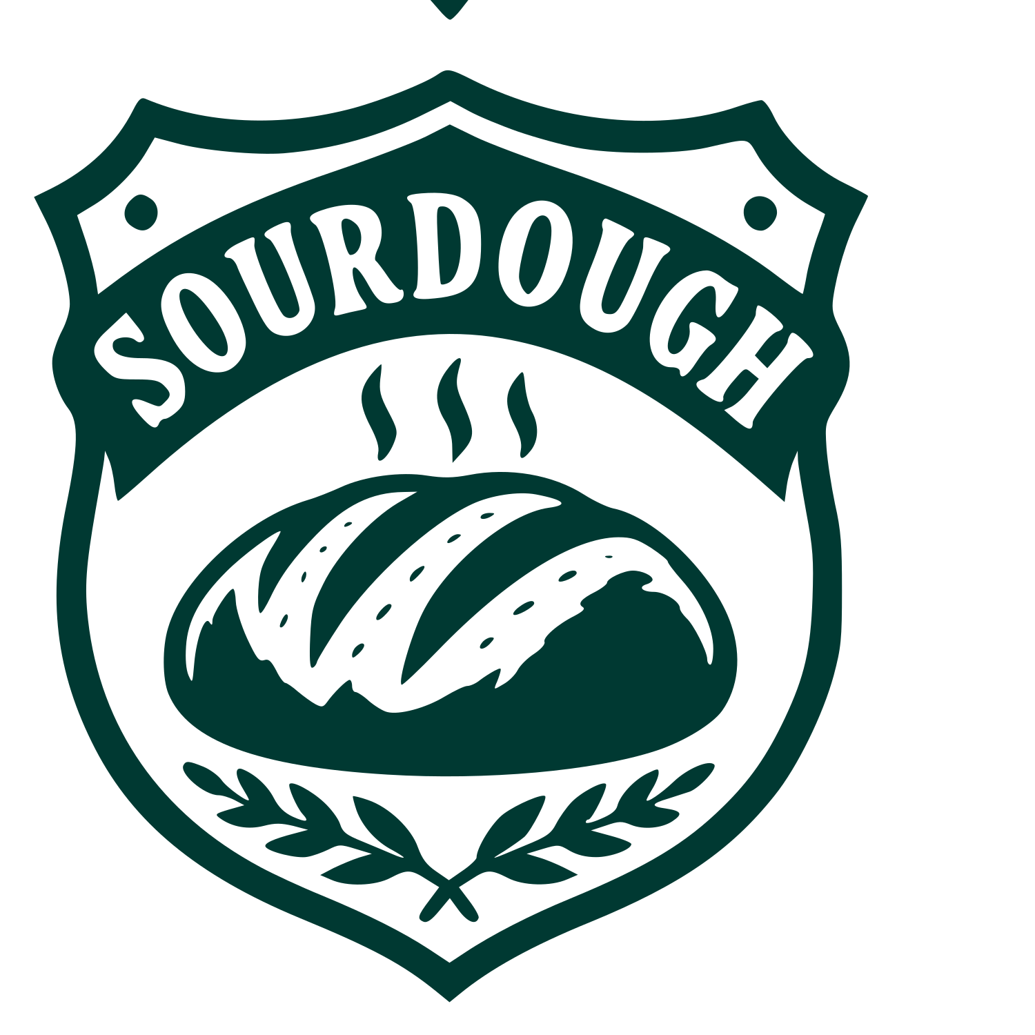 Sourdough Bread Badge Logo #003932