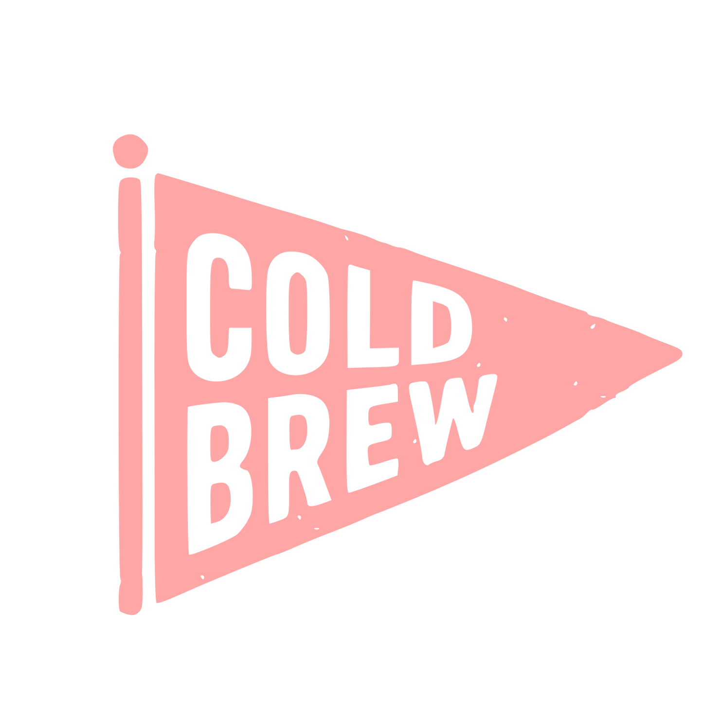 Cold Brew Pennant Flag Logo #ffa6a6